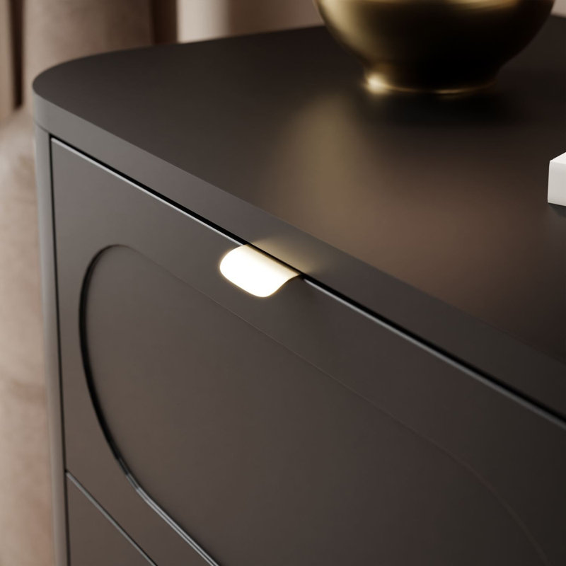 60cm W Metal Bedside Table