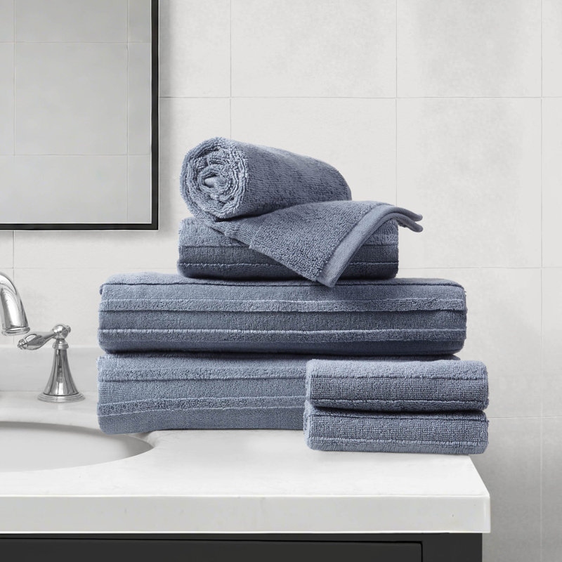  Sofia Bath Towels 6-Piece, Blue