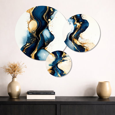 Décoration murale en métal 3 pièces Galaxy Majestic