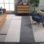 Tapis gris / ivoire / bleu marine en jute / sisal / polypropylène tissé à la machine Nagelly-135701692