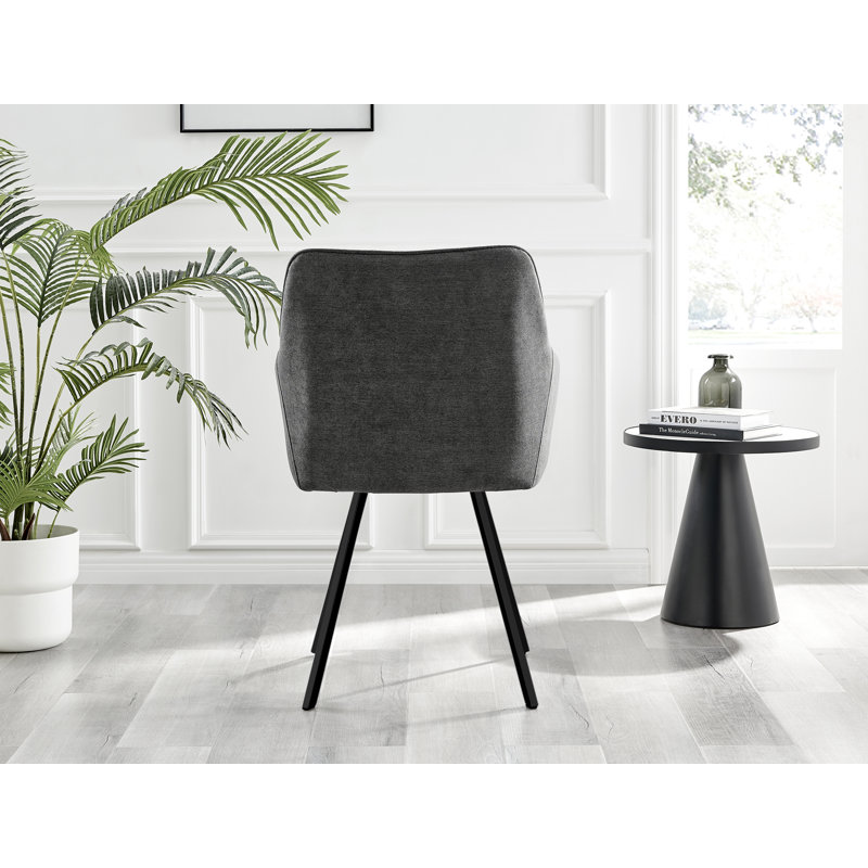4 - Person Counter Height Dining Set, 75cm H x 100cm W x 100cm L, Dark Grey/Black