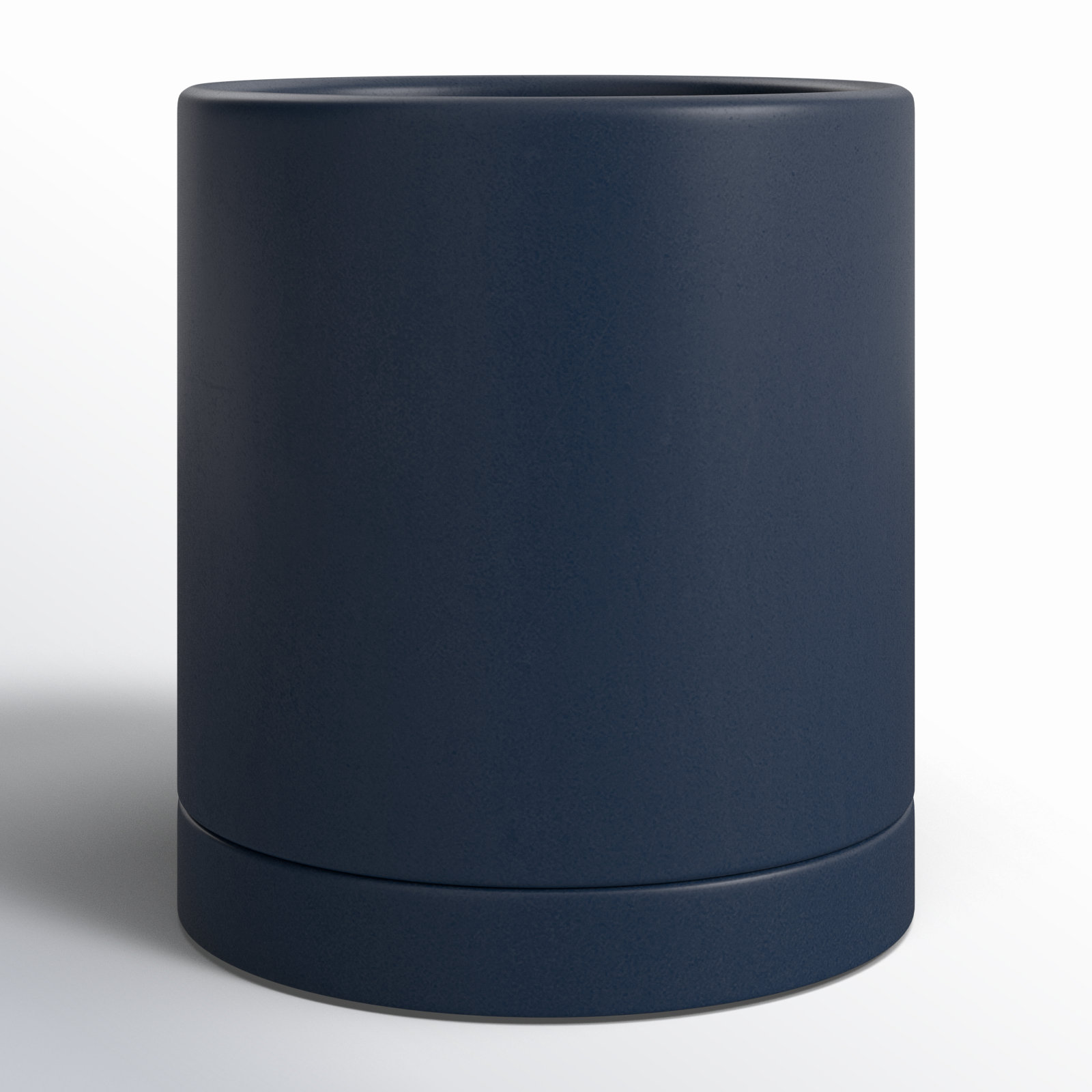 Carlotta Ceramic Pot Planter, Dark Blue, 4.75" H x 4.25" W x 4.25" D