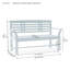 Sakura 2-Seater Teak Bench In White Finish