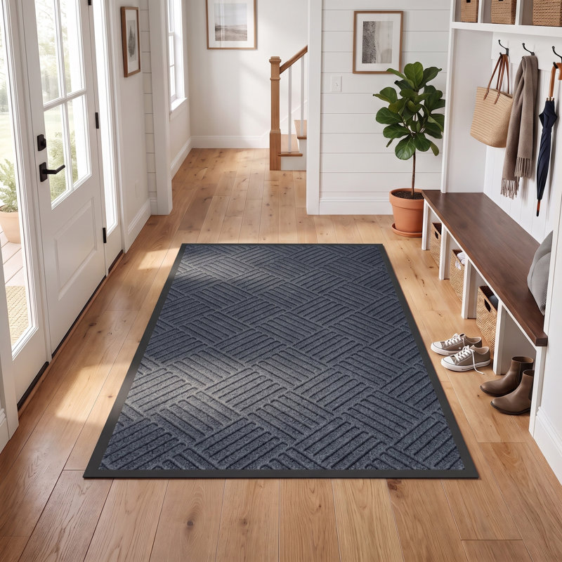 Paillasson antidérapant pour entrée, Gris anthracite, 48" W x 72" L