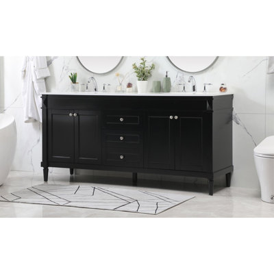 Calbe 72"" Double Bathroom Vanity Set -  Canora Grey, 33A29DF25FB740D28C308C89B9EEB69F