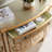 European-Style Hand-Painted Semicircular Sideboard