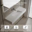 Lavabo de salle de bain mural à surface solide 47 po x 16 po Monblari blanc mat-132520264