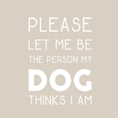 Décalcomanie murale the person my dog pense i