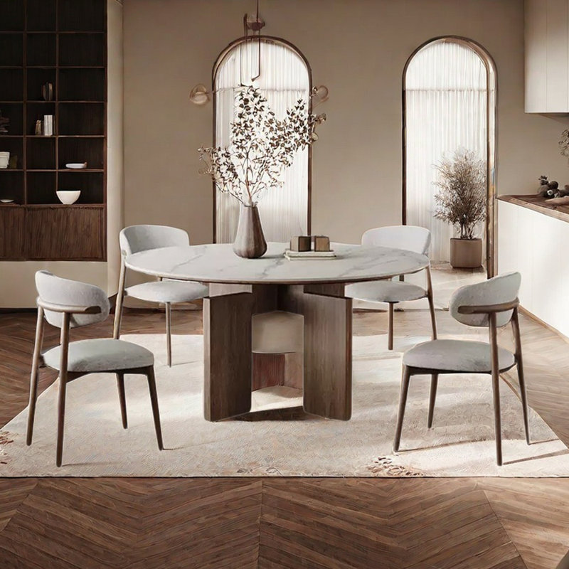 Ensemble de table ronde italienne de luxe, H 29,53 po x L 53,15 po x l 53,15 po