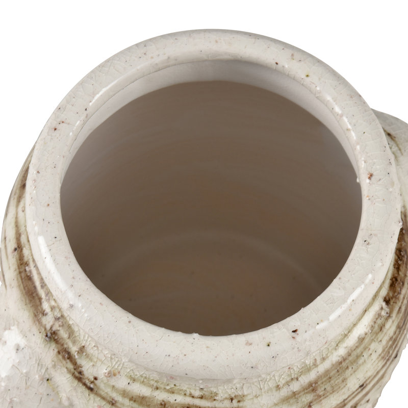 Haddasah Earthenware Table Vase, 7" H x 7" W x 6" D