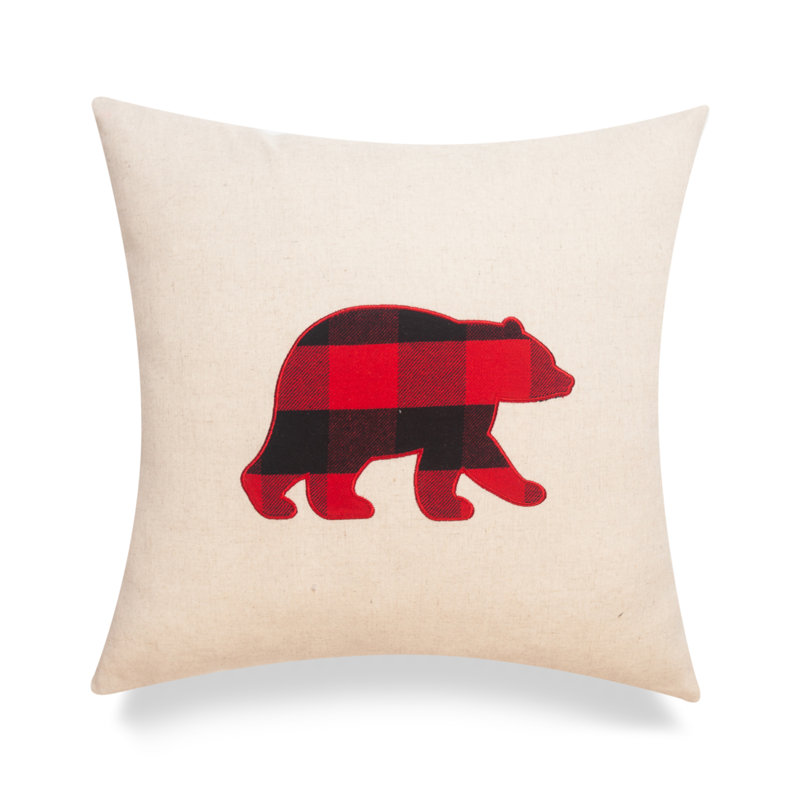 Housse et insert de coussin carré Cottage Life, Rouge / blanc