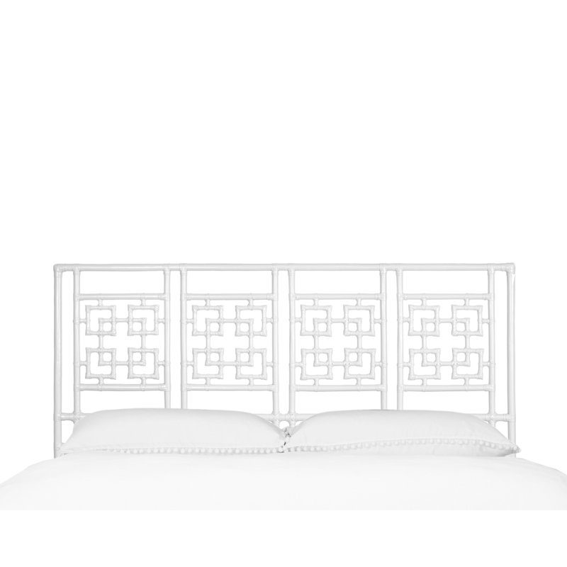 Palm Springs Open-Frame Headboard, White, King