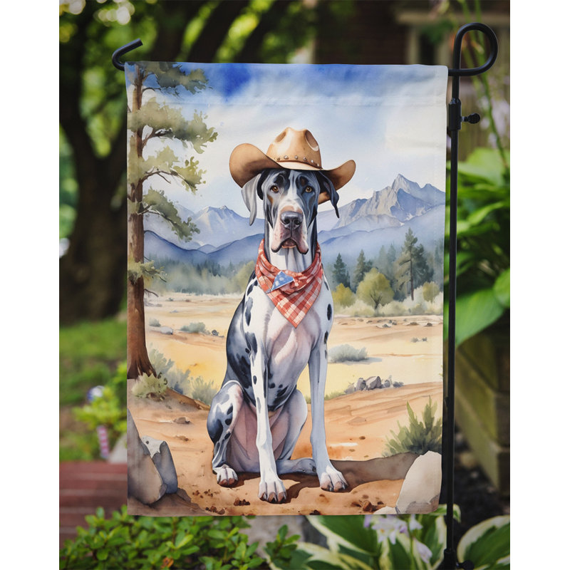 Drapeau Cowboy Welcome Garden, Grand danois