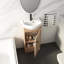 Petit meuble-lavabo autoportant de 18 pouces avec petit lavabo avec lavabo, meuble-lavabo et lavabo combiné (KD-PACKING)