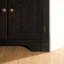 Armoire de rangement noire à 4 niveaux avec 4 portes et 8 portes, armoire-étagère de style campagnard pour la cuisine du salon