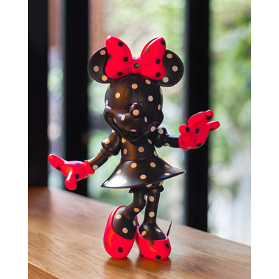 Minnie Mouse POLKA Black & Red 12in