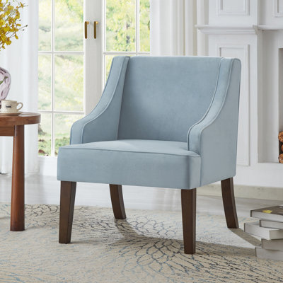 Chaise d'appoint moderne, fauteuil rembourré avec pieds en bois massif