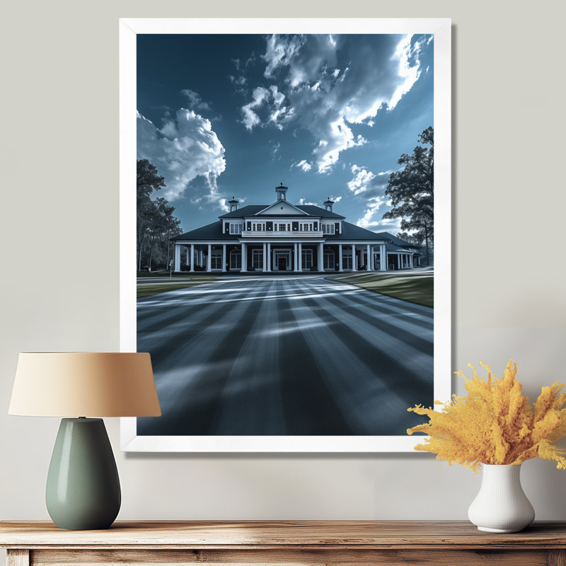 Orton - décoration murale Country clubs, H 32 po x l 16 po x P 1 po, Toile encadrée blanche avec une seule photo