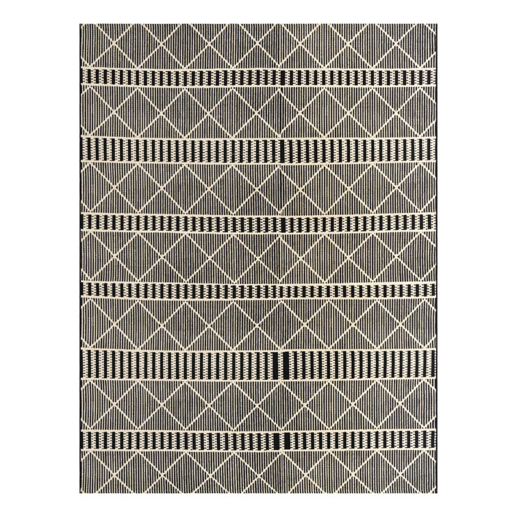 Black Dalyan Indoor/Outdoor Trellis Rug