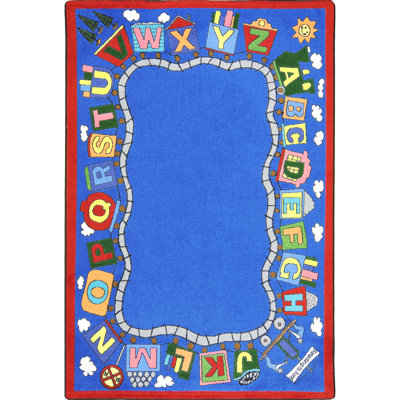 Educational Reading Train Area Rug