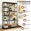 177cm H x 100cm W Metal Etagere Bookcase-407304933