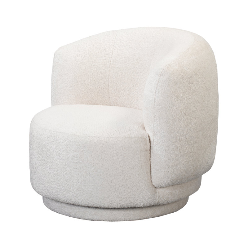 Brais Upholstered Swivel Barrel Chair