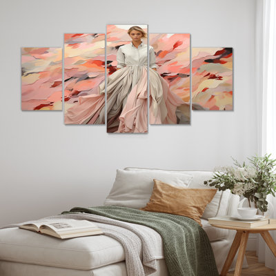  «Pink and White High Fashion Model - Dior Multipanel Wall Art Decor