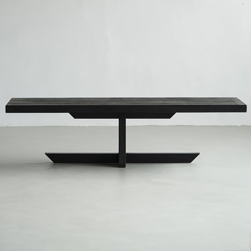 Table basse simple Wabi-sabi, H 15,7 po x L 59,1 po x l 19,7 po