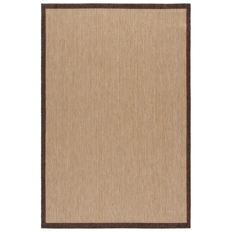 Courtyard Power Loom Polypropylene Plastic; Polyester Solid Color Indoor Rug, 4'-0" x 5'-7" Rectangle