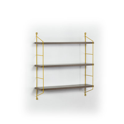 Triple tablette Neelix, noyer / jaune