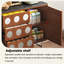 Buffet de 39,37 po en bois massif fritté de style moderne | Grand rangement pour le salon
