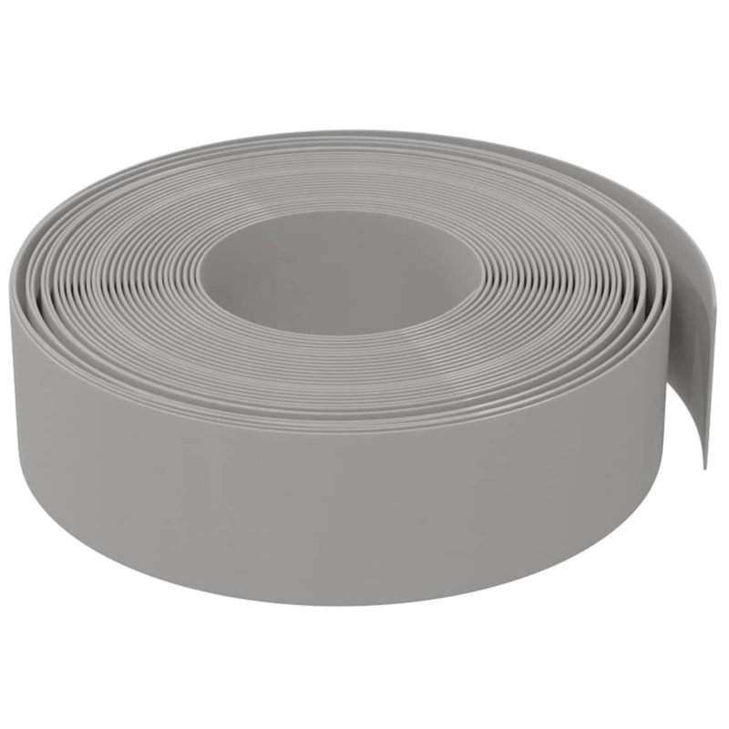 Vidaxl Garden Edging 32.8' Polyethylene, Gray, 2.9 ft. H x 0.6 ft. W