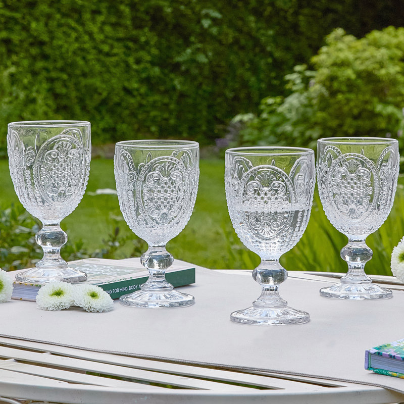 Utica 1ml Glass Goblet Set, Clear