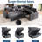 Sectional Sleeper Sofa with Pull Out Bed, Chenille Modular U-Shaped Couch with Storage & Ottoman
