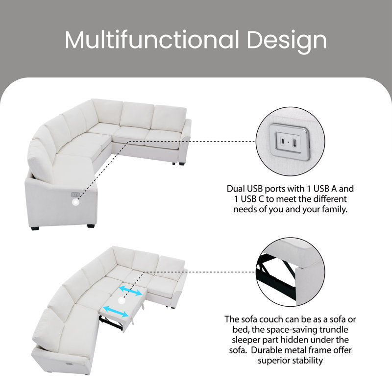 Upholstered L-Shaped Sectional Right Hand Facing