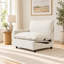 Fauteuil électrique moderne avec accoudoir, recouvert de tissu lin rembourré-166855549