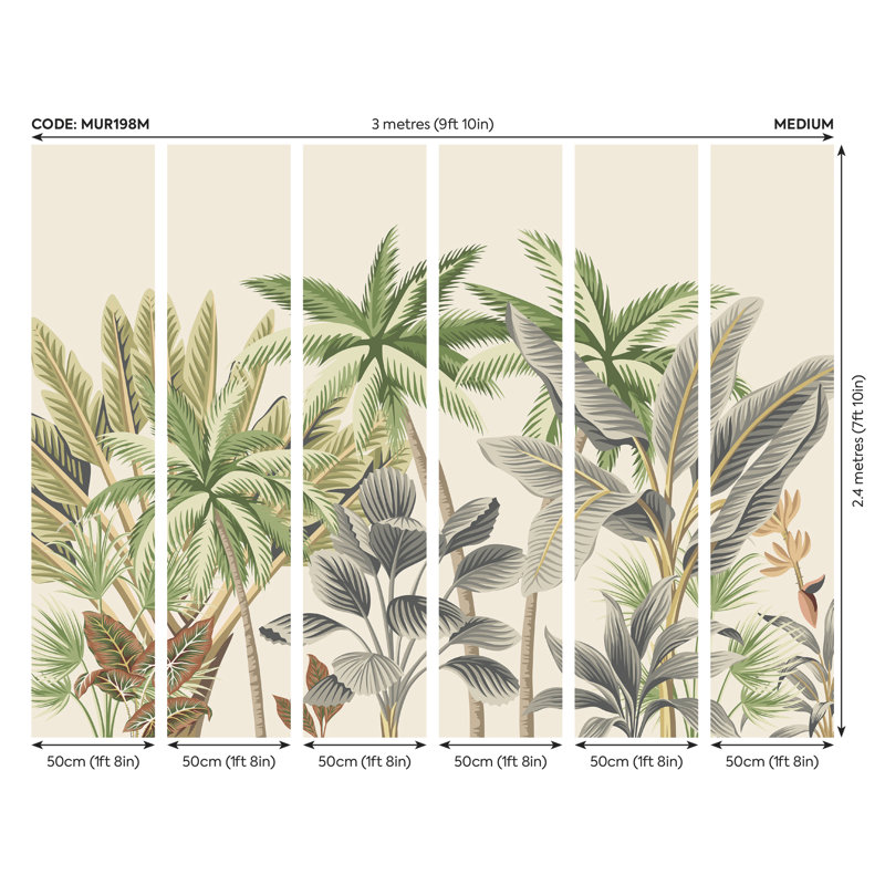Auberta Mural, Brown, 240cm L x 300cm W 