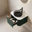 Meuble-lavabo mural avec bords courbés et vasque en cristal-131376495