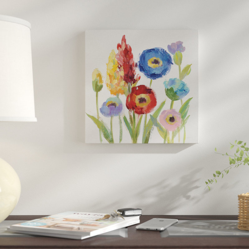 «Wild Garden I», impression sur toile tendue, H 12 po x l 12 po x P 1,5 po, Toile tendue, Pas de tapis