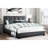Solid Wood Queen Bedroom Bed, Dark Gray Velvet Upholstered, Adjustable Headboard Platform Upholstery, Head Option-848534100