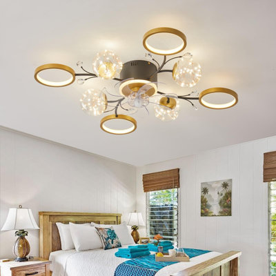 Ventilateur de plafond 37 po avec 8 lumières DEL Jacco