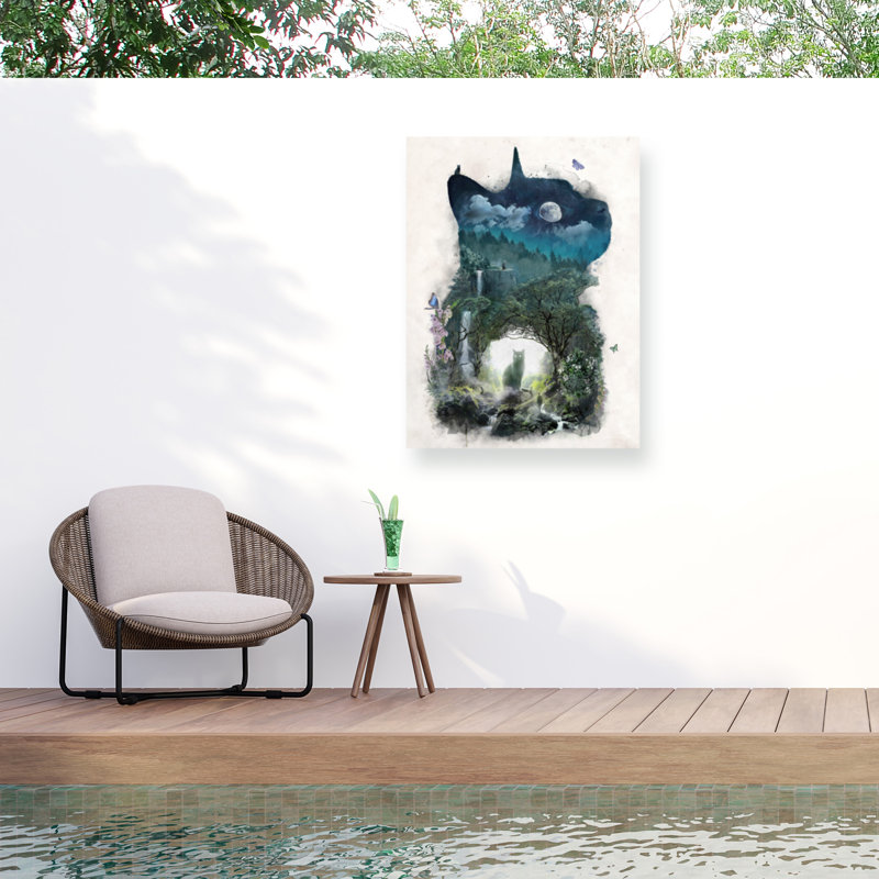 Toile d'extérieur Barrett Biggers The Realm Of Cats, H 14 po x l 19 po