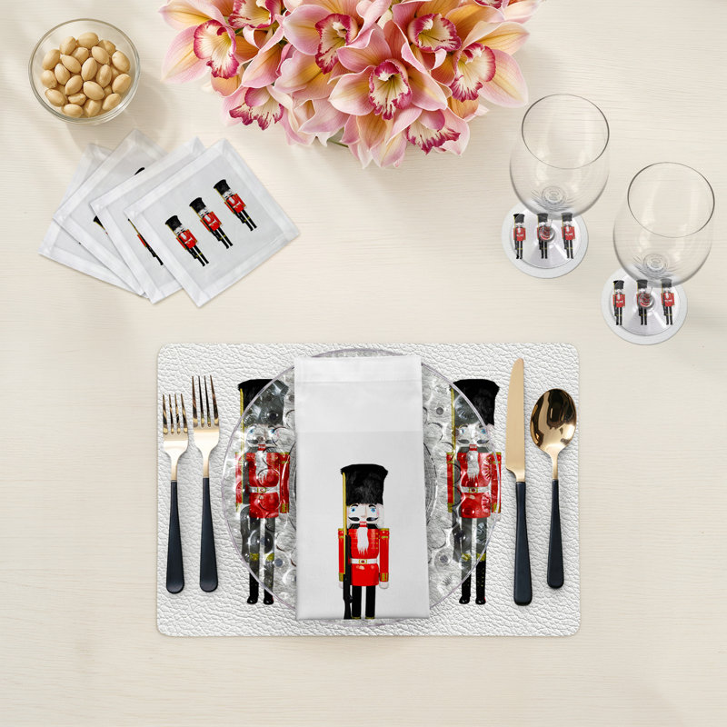 Serviettes de cocktail en satin de coton casse-noisette