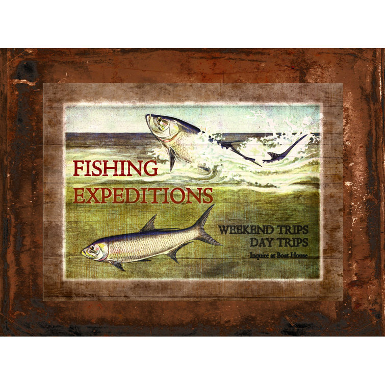 Fishing Expeditions - Wrapped Canvas Print Wildon Home Size: 12 H x 16 W