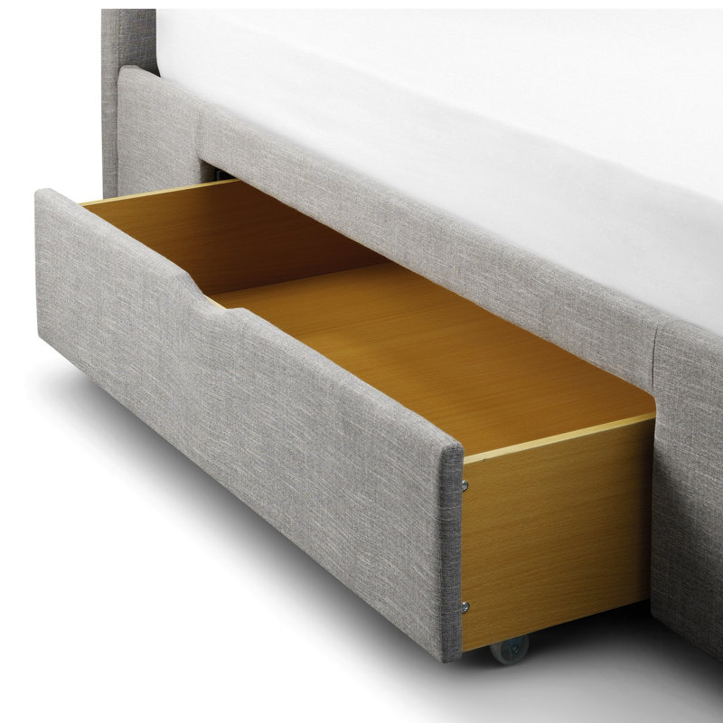 Callison Upholstered Sleigh Bed with Mattress, Double (4'6), Capsule Memory Roll-Up