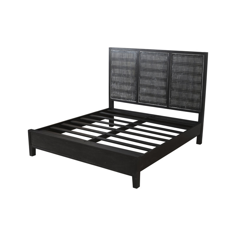 Lit Geline en bois massif, Grand lit
