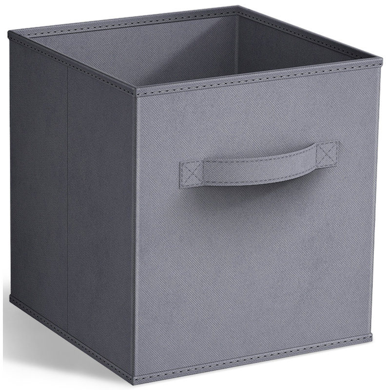Cube de rangement pliable en tissu 11 po avec poignée Sorbus - pour organiser la maison, le placard, la chambre à coucher, la salle de jeux et plus encore, simple, gris