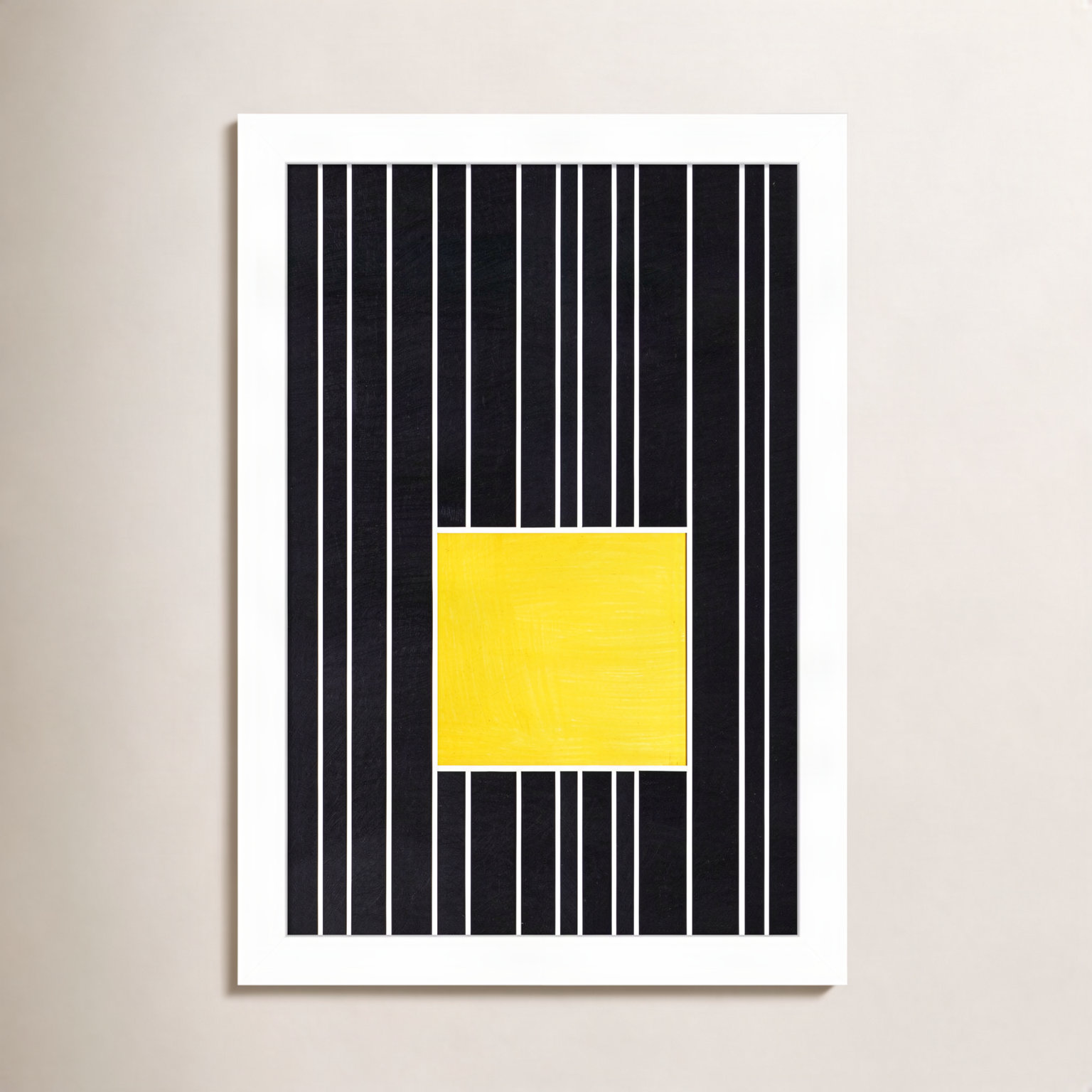 Yellow Box Self Storage Print by Alex Dunn, White, 21" H x 14" W