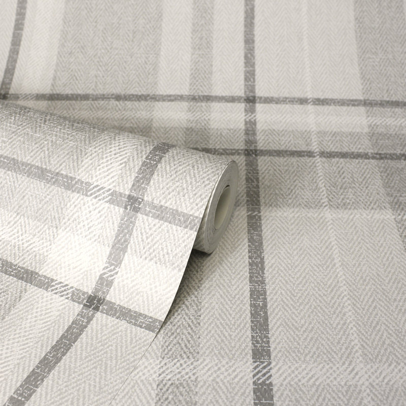 Manohar 10.5m x 52cm Wallpaper Roll, Gray