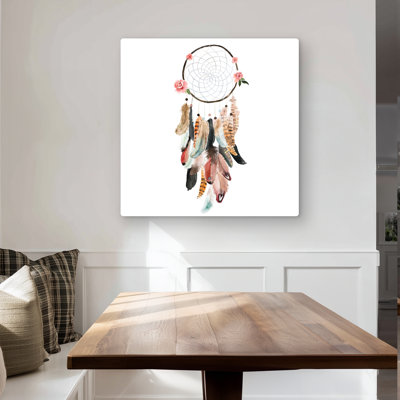 Woman's Dream Catcher - Metal Print for Living Room Decor